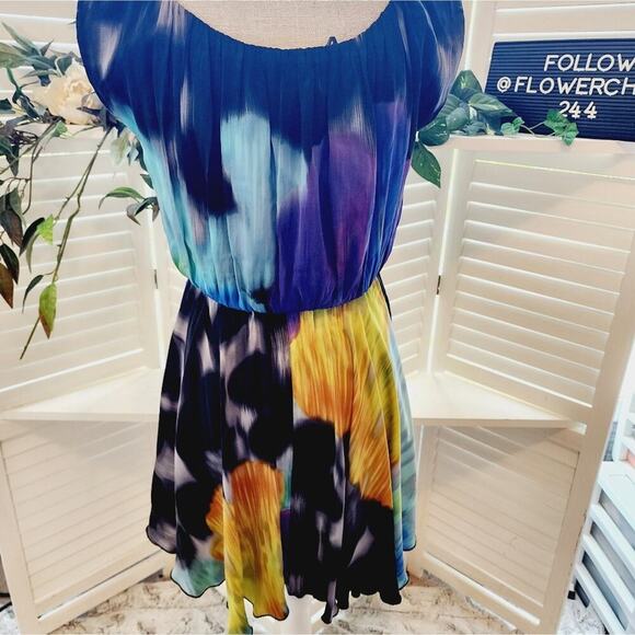 ALICE + OLIVIA WATERCOLOR DRESS SIZE MEDIUM - Picture 5 of 7